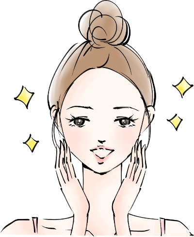 笑っている女性のイラスト