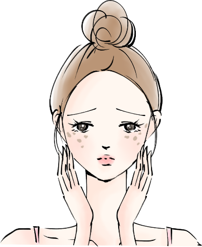 悩む女性のイラスト